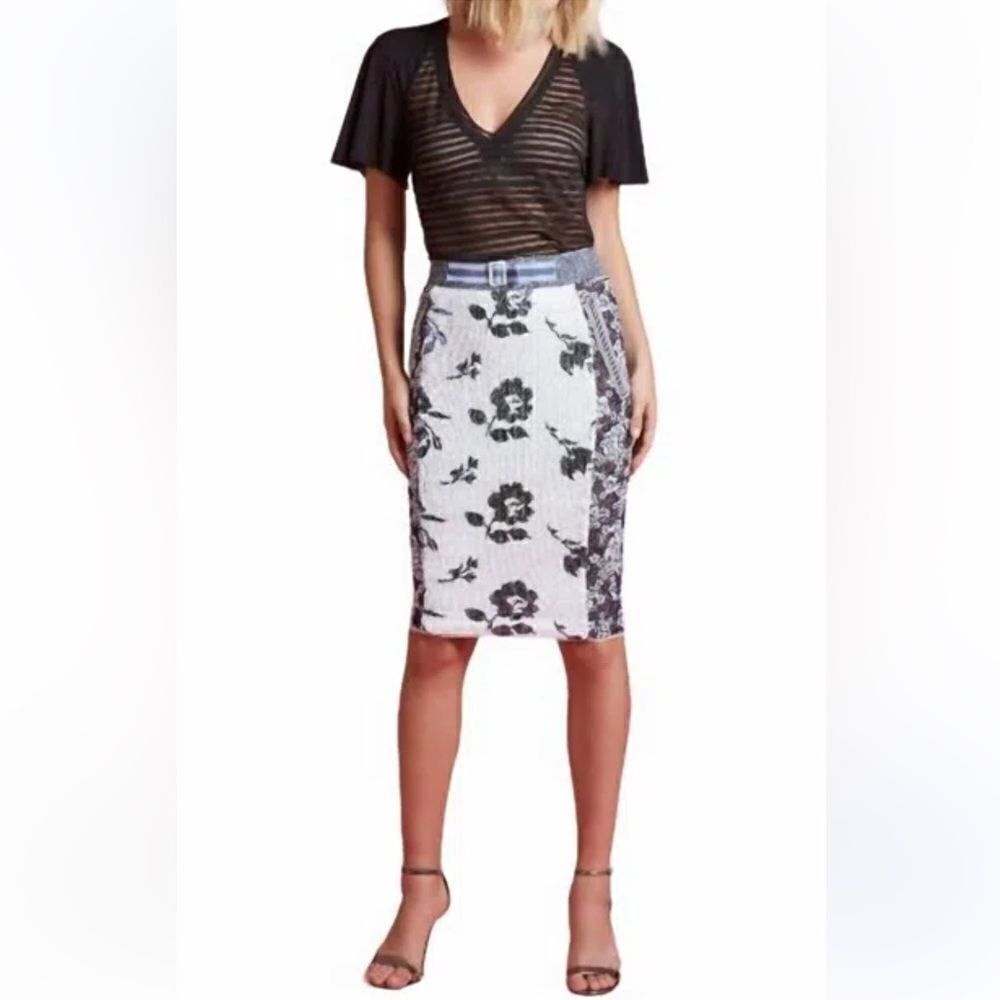 NWT BYRON LARS Sequin Skirt In Maritime Floral Size 2 - Picture 12 of 12